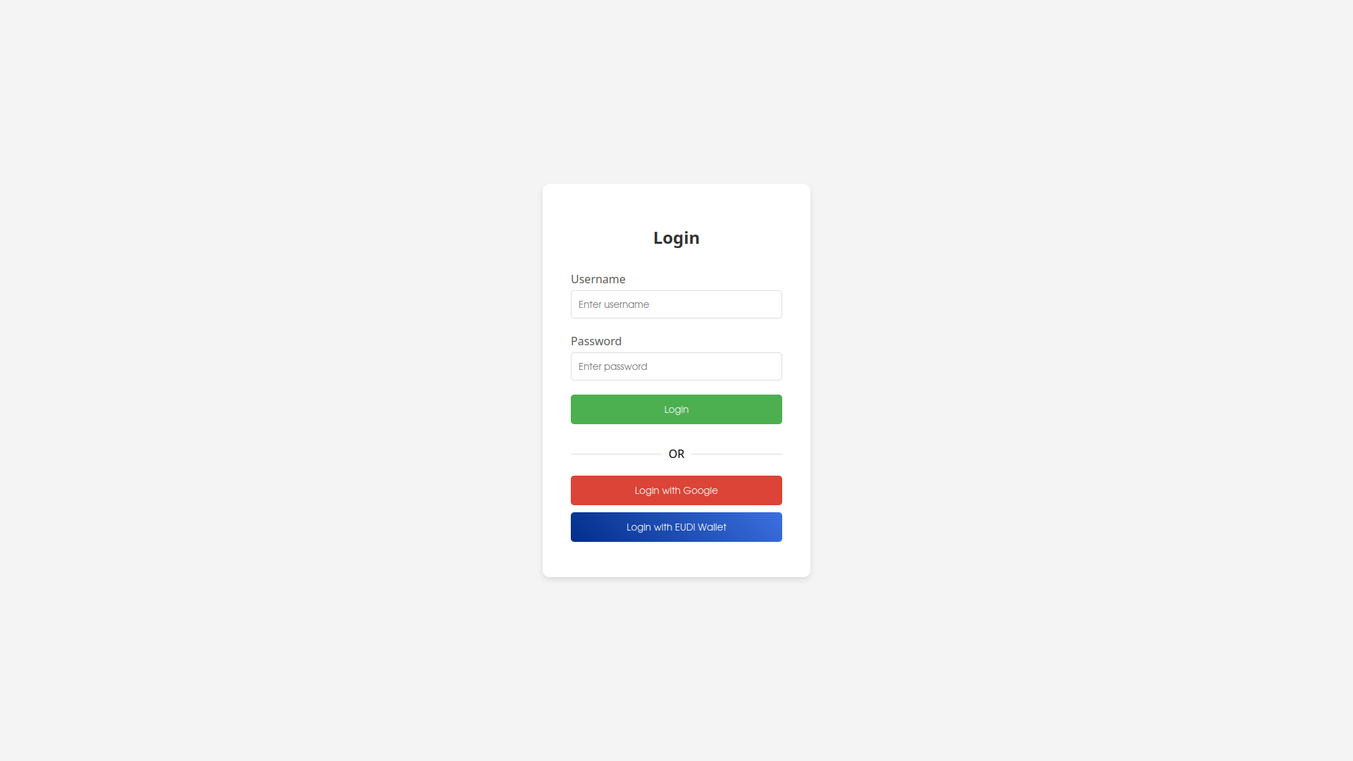 Login Options